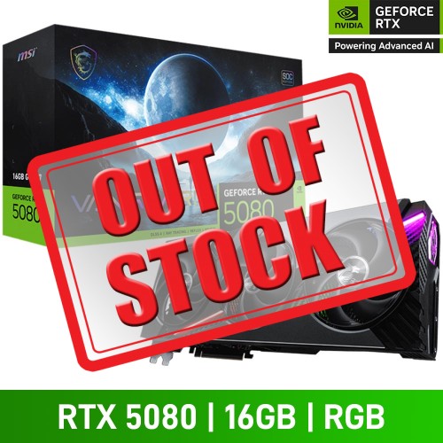 MSI GeForce RTX 5080 16G VANGUARD SOC Graphics Card, 16GB