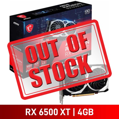 MSI Radeon RX 6500 XT MECH 2X 4G OC Graphics Card, 4GB MSI Radeon RX 6500 XT MECH 2X 4G OC Graphics Card, 4GB