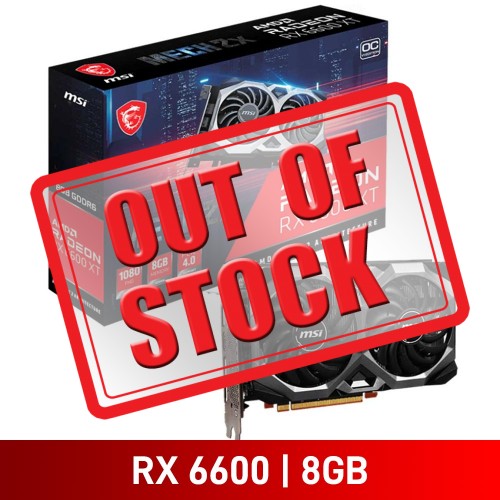MSI Radeon RX 6600 XT MECH 2X 8G OCV1 Graphics Card, 8GB MSI Radeon RX 6600 XT MECH 2X 8G OCV1 Graphics Card, 8GB