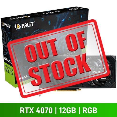 Palit GeForce RTX 4070 DUAL Graphics Card, 12GB Palit GeForce RTX 4070 DUAL Graphics Card, 12GB