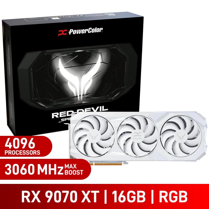 PowerColor RED DEVIL SPECTRAL WHITE Radeon RX 9070 XT 16GB GDDR6