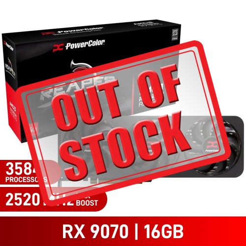 PowerColor REAPER Radeon RX 9070 16GB GDDR6 Graphics Card, 16GB