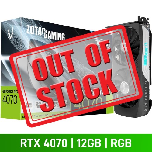 ZOTAC GeForce RTX 4070 TWIN EDGE Graphics Card, 12GB