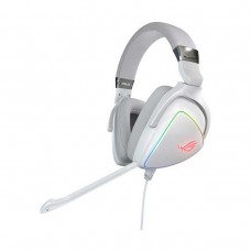 ASUS ROG DELTA WHITE Virtual 7.1 Surround Sound RGB Multi-Platform Gaming Headset, USB and USB Type-C, White