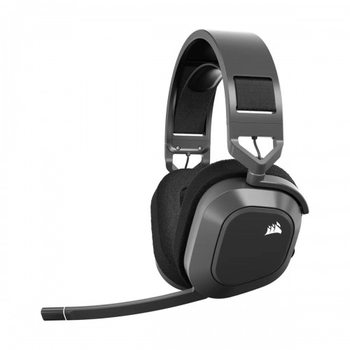 Corsair HS80 MAX WIRELESS Dolby Atmos Virtual 7.1 Surround Sound RGB Wireless Gaming Headset — Steel Grey
