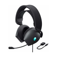 Alienware AW520H Dolby Atmos Spatial Audio Gaming Headset with RGB Lighting, USB & 3.5mm — Dark Side of the Moon