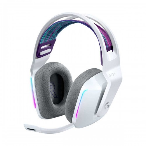 Logitech G733 LIGHTSPEED 7.1 Virtual Surround Sound RGB Gaming Headset, Wireless, White
