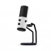 NZXT Capsule Cardioid USB Microphone with Built-In Headphone Amp and Desktop Stand — White