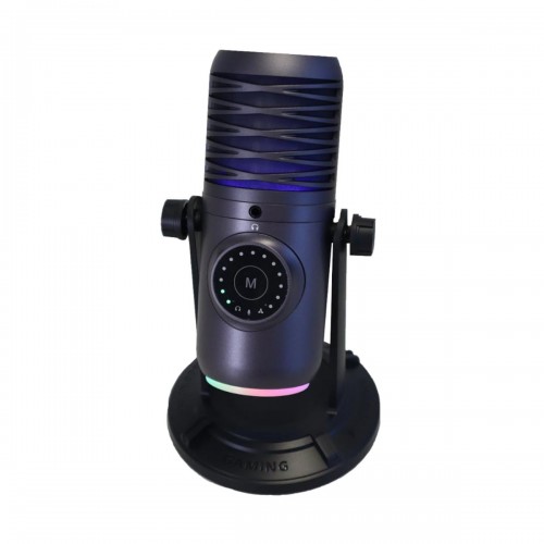 PCBuilder CAST ULTRA RGB Desktop Microphone with Tilt-Adjustable Stand — USB