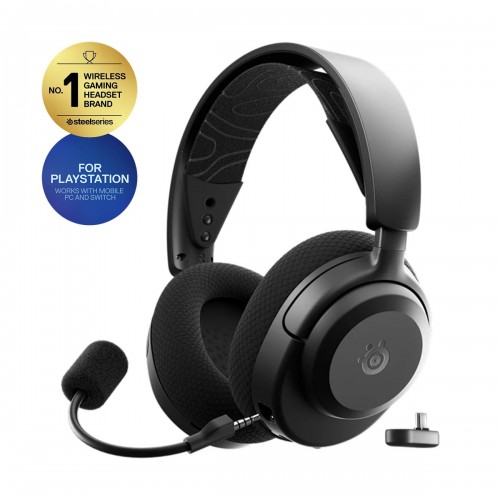 SteelSeries ARCTIS NOVA 3P 360° Spatial Audio Gaming Headset Compatible with PlayStation, Wireless — Black
