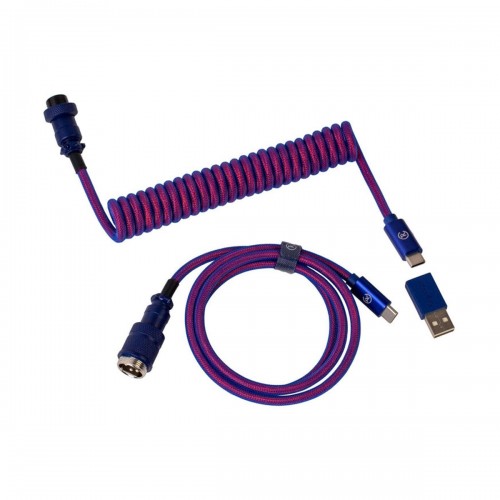 Keychron Premium Coiled Aviator Keyboard Cable, Straight, Type-C to Type-A or Type-C — Purple Keychron Premium Coiled Aviator Keyboard Cable, Straight, Type-C to Type-A or Type-C — Purple