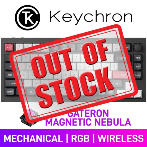 Keychron Q1 HE QMK RGB Custom 75% TKL Machined Aluminium Mechanical Gaming Keyboard with Hot-Swappable Switches, Black — Gateron Magnetic Nebula