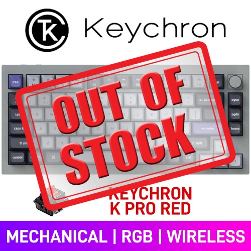 Keychron Q1 PRO QMK/VIA RGB Custom 75% TKL Mechanical Gaming Keyboard with Hot-Swappable Switches, Silver Grey — Keychron K Pro Red