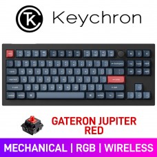 Keychron V3 MAX QMK/VIA Knob Wireless RGB Mechanical 80% TKL Gaming Keyboard with Hot-Swappable Switches — Gateron Jupiter Red Keychron V3 MAX QMK/VIA Knob Wireless RGB Mechanical 80% TKL Gaming Keyboard with Hot-Swappable Switches — Gateron Jupiter Red