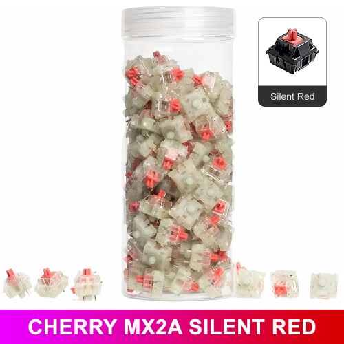 Keychron Mechanical Switch Set, 110 Pieces — Cherry MX2A Silent Red (RGB Compatible)