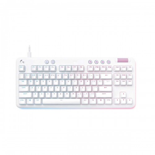 Logitech G713 RGB Tenkeyless Mechanical Gaming Keyboard, White Mist — Logitech GX Tactile