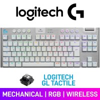 Logitech G915 X TKL LIGHTSPEED RGB Wireless 80% Tenkeyless Mechanical Gaming Keyboard, White — Logitech Low Profile GL Tactile