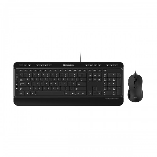 PCBuilder ALPHA Silent Keyboard and Mouse Combo — Black