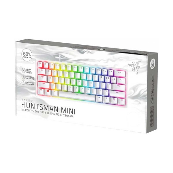 Razer Huntsman Mini Mercury Edition RGB 60% Mechanical Gaming Keyboard ...