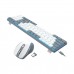 Redragon BS8772 Wireless Backlit Low Profile 75% Tenkeyless TKL Mechanical Keyboard & Mouse Combo — Grey & White Redragon BS8772 Wireless Backlit Low Profile 75% Tenkeyless TKL Mechanical Keyboard & Mouse Combo — Grey & White