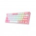 Redragon FIZZ PRO K616 RGB 60% Mechanical Gaming Keyboard, White/Pink — Redragon Red Switches Redragon FIZZ PRO K616 RGB 60% Mechanical Gaming Keyboard, White/Pink — Redragon Red Switches