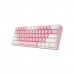 Redragon FIZZ RAINBOW K617 60% Mechanical Gaming Keyboard, Pink/White — Redragon Blue Switches