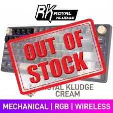Royal Kludge M75 Knob RGB Mechanical 75% TKL Wireless Gaming Keyboard with Hot-Swappable Switches & OLED Display, Phantom — Royal Kludge Cream Royal Kludge M75 Knob RGB Mechanical 75% TKL Wireless Gaming Keyboard with Hot-Swappable Switches & OLED Display, Phantom — Royal Kludge Cream