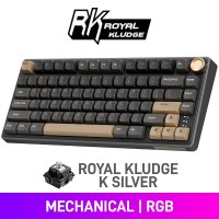 Royal Kludge R75 QMK/VIA Knob RGB Mechanical 75% TKL Gaming Keyboard with Hot-Swappable Switches, Phantom — Royal Kludge K Silver Royal Kludge R75 QMK/VIA Knob RGB Mechanical 75% TKL Gaming Keyboard with Hot-Swappable Switches, Phantom — Royal Kludge K Silver