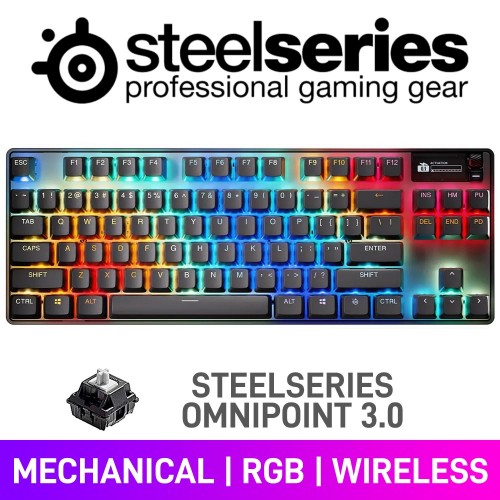 SteelSeries Apex Pro TKL WIRELESS GEN 3 RGB Tenkeyless Mechanical Gaming Keyboard with OLED Display — SteelSeries OmniPoint 3.0 Mechanical Switch