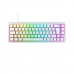Xtrfy K5 Compact RGB 65% Tenkeyless Mechanical Gaming Keyboard, Transparent White — Kailh Red