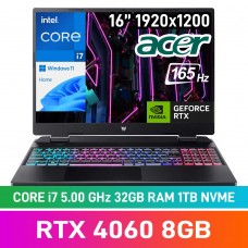 Acer PREDATOR HELIOS NEO 16 PHN16-71-714Q Laptop — Core i7-13700HX / 16" WUXGA 165Hz G-SYNC IPS / 32GB DDR5 RAM / GeForce RTX 4060 8GB / 1TB Gen4 NVMe / Windows 11 Home / Steel Grey