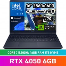 Alienware 16 AURORA AC16250_RPLH-R_007 Laptop — Core 7 240H / 16" WQXGA 120Hz / 16GB DDR5 RAM / GeForce RTX 4050 6GB / 1TB Gen4 NVMe SSD / Windows 11 Pro / Interstellar Indigo Alienware 16 AURORA AC16250_RPLH-R_007 Laptop — Core 7 240H / 16" WQXGA 120Hz / 16GB DDR5 RAM / GeForce RTX 4050 6GB / 1TB Gen4 NVMe SSD / Windows 11 Pro / Interstellar Indigo