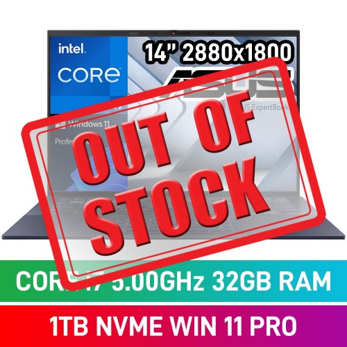 ASUS ExpertBook B9 OLED B9403CVA-OI7V3210B1X Laptop — Core i7-1355U / 14" WUXGA+ 90Hz OLED / 32GB DDR5 RAM / 1TB Gen4 NVMe SSD / Windows 11 Pro / Star Black