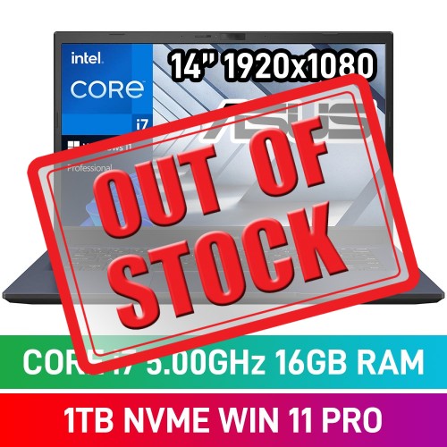 ASUS ExpertBook B1 B1402CVA-I71610B1X Laptop — Core i7-1355U / 14" FHD / 16GB DDR4 RAM / 1TB Gen4 NVMe SSD / Windows 11 Pro / Star Black ASUS ExpertBook B1 B1402CVA-I71610B1X Laptop — Core i7-1355U / 14" FHD / 16GB DDR4 RAM / 1TB Gen4 NVMe SSD / Windows 11 Pro / Star Black