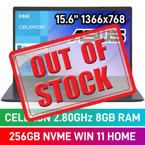 Asus VivoBook Go 15 E510KA-C82B0W Laptop — Intel Celeron N4500 / 15.6" WXGA / 8GB DDR4 RAM / 256GB NVMe / Windows 11 Home / Star Black