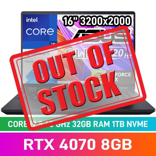 ASUS ProArt Studiobook 16 OLED H7604JI-OI93210B0W Laptop — Core i9-13980HX / 16" 3.2K 120Hz Touch OLED HDR / 32GB DDR5 RAM / GeForce RTX 4070 8GB / 1TB Gen4 NVMe / Windows 11 Home / Mineral Black