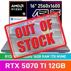 ASUS ROG STRIX G16 (2025) G614FR-91610GR0W Laptop — Ryzen 9 9955HX / 16" WQXGA 240Hz G-SYNC HDR / 16GB DDR5 RAM / GeForce RTX 5070 Ti 12GB / 1TB Gen4 NVMe / Windows 11 Home / Volt Green