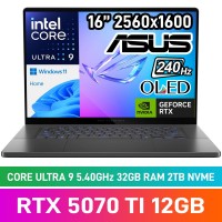 ASUS ROG ZEPHYRUS G16 (2025) GU605CR-OU93220G0W Laptop — Core Ultra 9 285H / 16" WQXGA 240Hz OLED / 32GB DDR5 RAM / GeForce RTX 5070 Ti 12GB / 2TB Gen4 NVMe / Windows 11 Home / Eclipse Grey