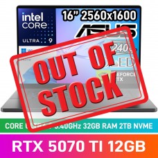 ASUS ROG ZEPHYRUS G16 (2025) GU605CR-OU93220G0W Laptop — Core Ultra 9 285H / 16" WQXGA 240Hz OLED / 32GB DDR5 RAM / GeForce RTX 5070 Ti 12GB / 2TB Gen4 NVMe / Windows 11 Home / Eclipse Grey