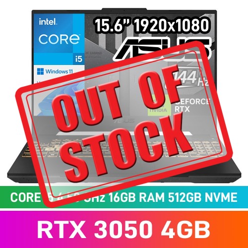 ASUS TUF Gaming F15 2022 Series FX507ZC4-I516512G0W Laptop — Core i5-12500H / 15.6" FHD 144Hz / 16GB DDR4 RAM / GeForce RTX 3050 4GB / 512GB NVMe / Windows 11 Home / Mecha Grey