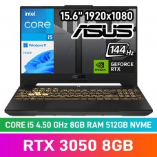 ASUS TUF Gaming F15 2022 Series FX507ZC4-I58512G0W Laptop — Core i5-12500H / 15.6" FHD 144Hz / 8GB DDR4 RAM / GeForce RTX 3050 4GB / 512GB NVMe / Windows 11 Home / Mecha Grey