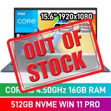 ASUS VivoBook 15 X1504 X1504VA-I316512BL0X Laptop — Intel Core i3-1315U / 15.6" FHD / 16GB DDR4 RAM / 512GB NVMe SSD / Windows 11 Pro / Quiet Blue