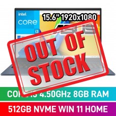 ASUS VivoBook 15 X1504 X1504VA-I38512BL0W Laptop — Intel Core i3-1315U / 15.6" FHD / 8GB DDR4 RAM / 512GB NVMe SSD / Windows 11 Home / Quiet Blue
