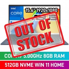 ASUS VivoBook 15 X1504 X1504VA-I78512BL0W Laptop — Intel Core i7-1355U / 15.6" FHD / 8GB DDR4 RAM / 512GB NVMe SSD / Windows 11 Home / Quiet Blue