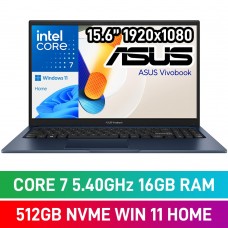 ASUS VivoBook 15 X1504 X1504VAP-I716512BL1W Laptop — Intel Core 7 150U / 15.6" FHD / 16GB DDR5 RAM / 512GB Gen4 NVMe SSD / Windows 11 Home / Quiet Blue ASUS VivoBook 15 X1504 X1504VAP-I716512BL1W Laptop — Intel Core 7 150U / 15.6" FHD / 16GB DDR5 RAM / 512GB Gen4 NVMe SSD / Windows 11 Home / Quiet Blue