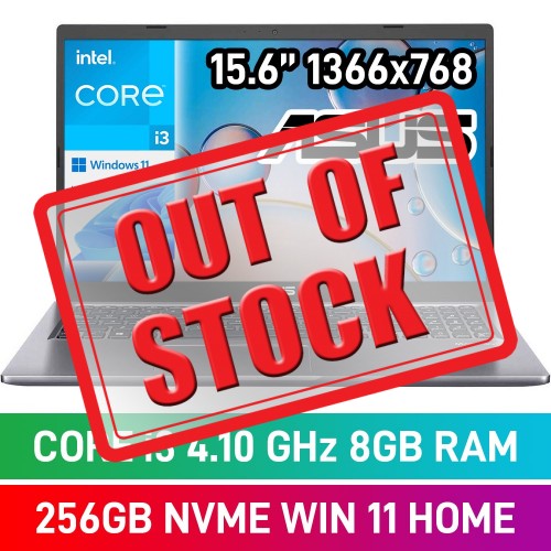 Asus VivoBook X515 X515EA-I382G5W Laptop — Core i3-1115G4 / 15.6" WXGA / 8GB DDR4 RAM / 256GB NVMe SSD / Windows 11 Home / Slate Grey