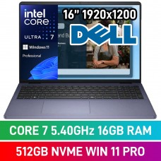 Dell 16 DC16251_RPLU-R_005 Laptop — Core 7 150U / 16" WUXGA / 16GB DDR5 RAM / 512GB NVMe SSD / Windows 11 Pro / Midnight Blue Dell 16 DC16251_RPLU-R_005 Laptop — Core 7 150U / 16" WUXGA / 16GB DDR5 RAM / 512GB NVMe SSD / Windows 11 Pro / Midnight Blue