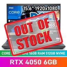 Dell G15 5530 GALIO15_RPLH_2401_010_M2C Laptop — Core i7-13650HX / 15.6" FHD 165Hz / 16GB DDR5 RAM / GeForce RTX 4050 6GB / 512GB Gen4 NVMe SSD / Windows 11 Pro / Dark Shadow Grey