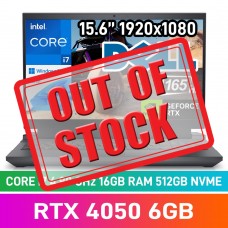 Dell G15 5530 GALIO15_RPLH_2401_010_M2C_HOM Laptop — Core i7-13650HX / 15.6" FHD 165Hz / 16GB DDR5 RAM / GeForce RTX 4050 6GB / 512GB Gen4 NVMe SSD / Windows 11 Home / Dark Shadow Grey