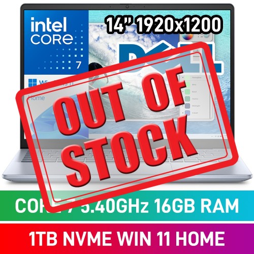 Dell Inspiron 14 5440 IS5440-7150U-161TBSL Laptop — Core 7 150U / 14" WUXGA / 16GB DDR5 RAM / 1TB Gen4 NVMe SSD / Windows 11 Home / Ice Blue